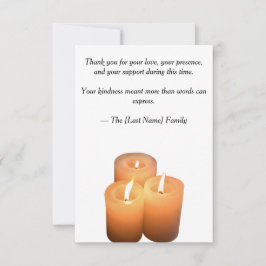 Cartão De Agradecimento Funeral Thank You Card