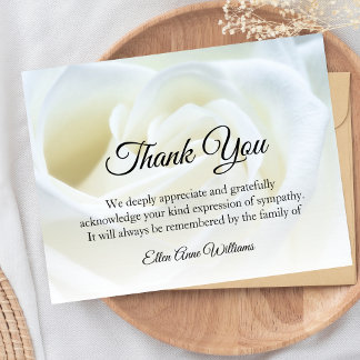 Cartão De Agradecimento Funeral Thank You Note Grief Floral | Bereavement