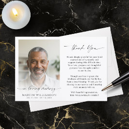 Cartão De Agradecimento Funeral Thank You Photo In Loving Memory