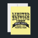 Cartão De Agradecimento Funny 1988 Birthday Card Limited Edition<br><div class="desc">Edição limitada de 1988 Vintage Quality Aged to perfetion.</div>