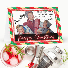 Cartão De Agradecimento Funny Christmas Card Best Friend "Parenting"