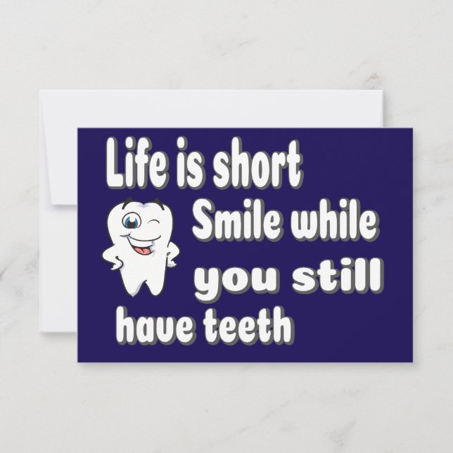 Cartão De Agradecimento Funny Dental Quote (Frente)