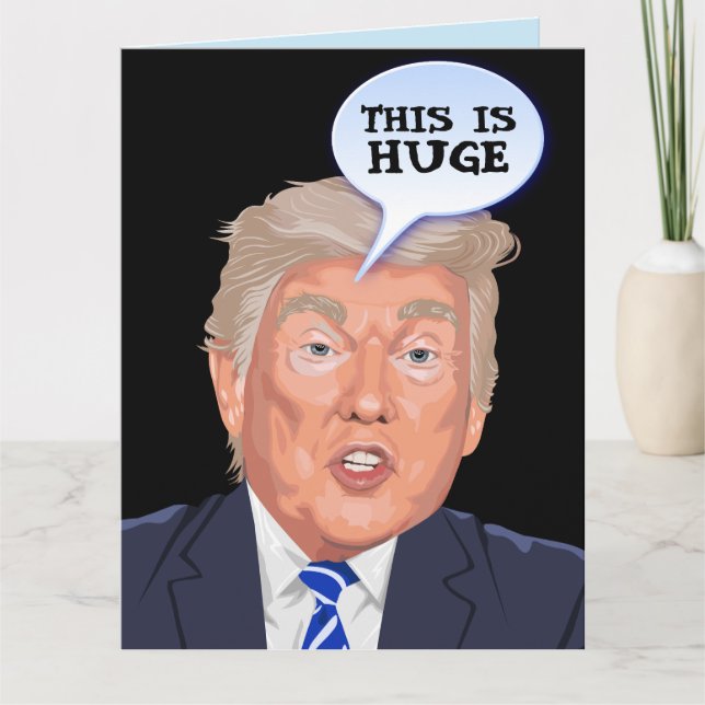 Cartão De Agradecimento Funny Donald Trump Birthday greeting card  (Frente)