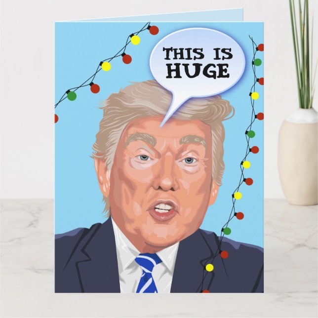 Cartão De Agradecimento Funny Donald Trump Christmas greeting card  (Frente)