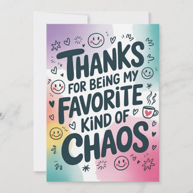 Cartão De Agradecimento Funny Friend Thank You Card (Frente)