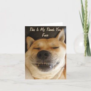 Cartão De Agradecimento funny Japanese akita with cute smile thank you