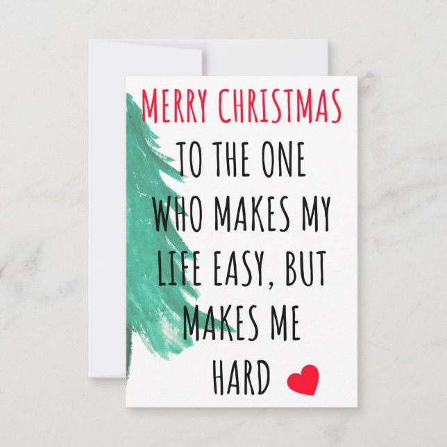 Cartão De Agradecimento Funny merry Christmas card for her (Frente)