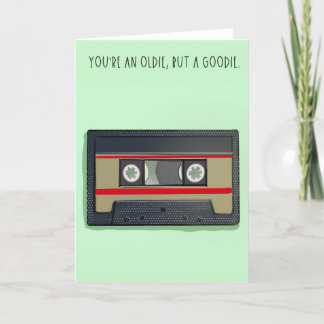 Cartão De Agradecimento Funny retro birthday card cassette tape
