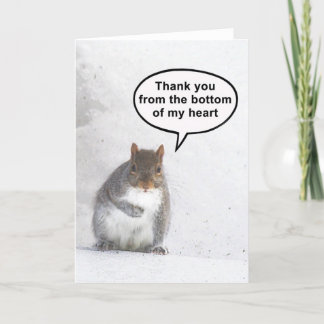 Cartão De Agradecimento Funny squirrel thank you card