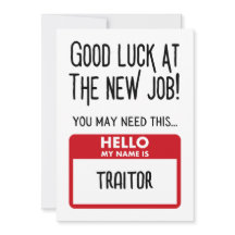 Funny 'Traitor Crachá' Colega Saindo