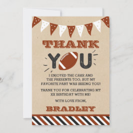 Cartão De Agradecimento Futebol de qualquer idade