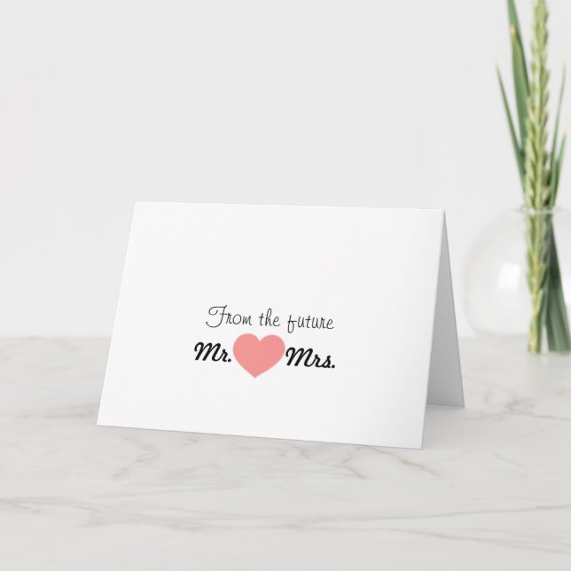 Cartão De Agradecimento Future Mr. & Mrs. Thank you note (Frente)