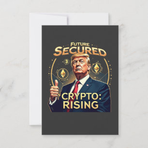 Cartão De Agradecimento Futuro Assegurado Crypto em Ascensão Dia de Inaugu