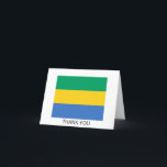 Cartão De Agradecimento Gabão Flag<br><div class="desc">Bandeira Patriótica do Gabão.</div>