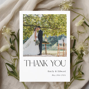 Cartão De Agradecimento Galeria de Arte Moderno Foto Casamento