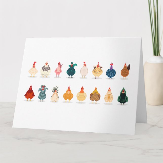 Cartão De Agradecimento Galinha Cute (Frente)