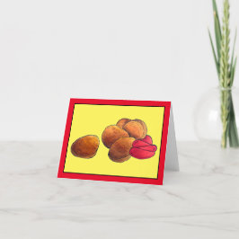 Cartão De Agradecimento Galinha Nuggets Ketchup Lixo Comida Rápida
