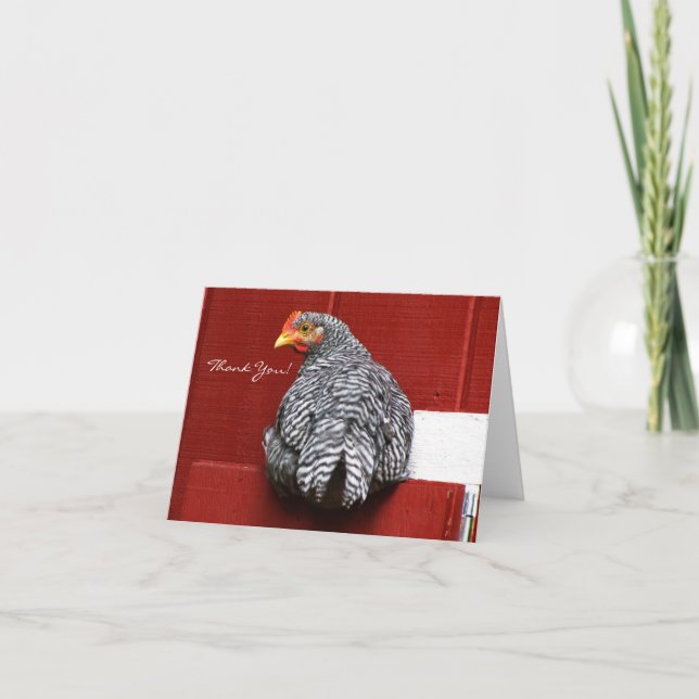 Cartão De Agradecimento Galinha Vira (Frente)
