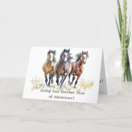 Cartão De Agradecimento Galloping Adventure Mustang Hormonas Birthday Card