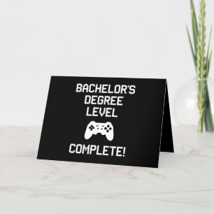 Cartão De Agradecimento Gamer de Jogos Completo Nível de Licenciatura