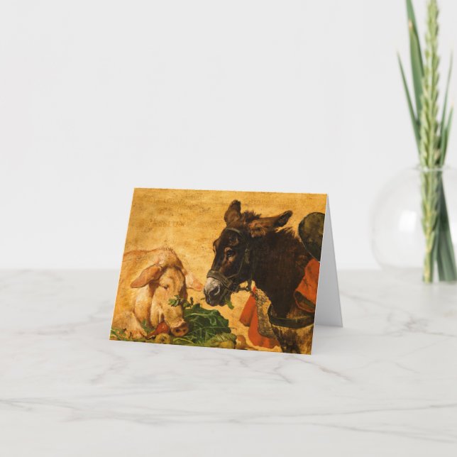 Cartão De Agradecimento Gananciosos e preguiçosos, moderados e industrioso (Frente)