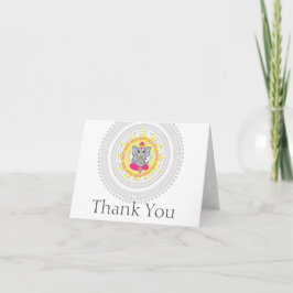 Cartão De Agradecimento Ganesha thank you card- pink
