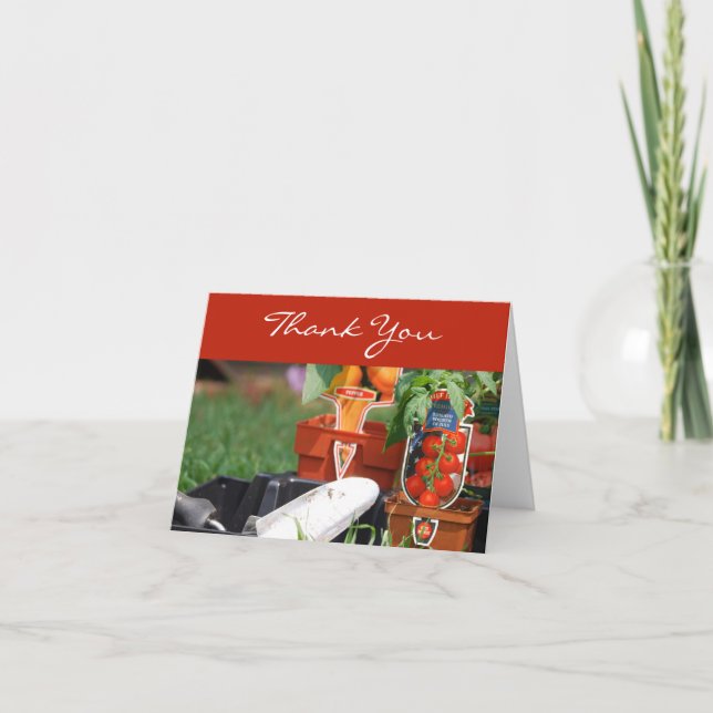 Cartão De Agradecimento Gardener's Thank You Card (Frente)