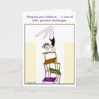 Cartão De Agradecimento Garota de Circo 1