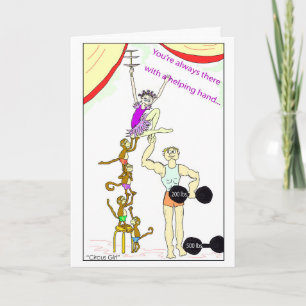 Cartão De Agradecimento Garota de Circo 4