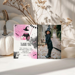 Cartão De Agradecimento Garotas Lindas Espetaculares de Dia das Bruxas Ani