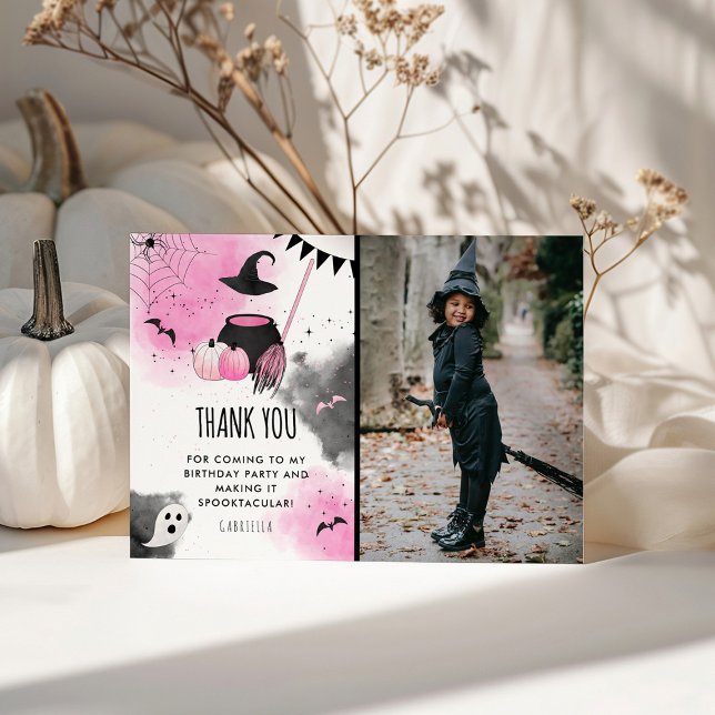 Cartão De Agradecimento Garotas Lindas Espetaculares de Dia das Bruxas Ani (Criador carregado)