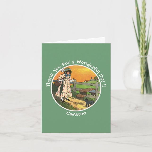 Cartão De Agradecimento Gatinha, Onde Você Estava? Festa de Aniversário (Frente)