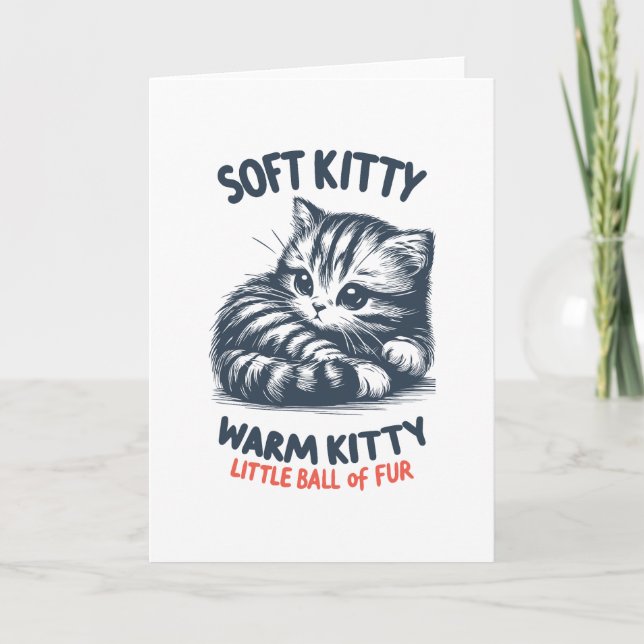 Cartão De Agradecimento Gatinho flexível (Frente)