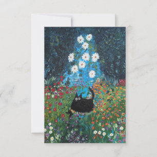 Cartão De Agradecimento Gatinho no Klimt