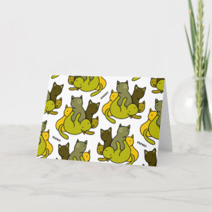 Cartão De Agradecimento Gatinhos de oliveira