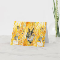 gato abstrato amarelo
