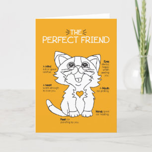 Cartão De Agradecimento Gato Amigos Art Kitten Melhores Amigos para a Arte