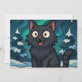 Cartão De Agradecimento Gato de Natal Islandês Yule