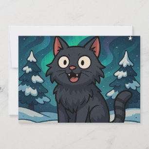 Cartão De Agradecimento Gato de Natal Islandês Yule 