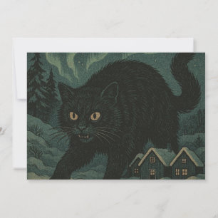 Cartão De Agradecimento Gato de Natal Yule islandês