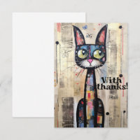 Gato de Olhos Largos e abstrato artístico
