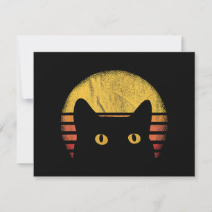 Cartão De Agradecimento Gato Retro Vintage