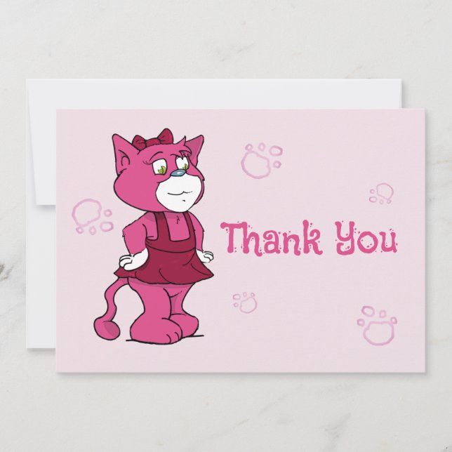 Cartão De Agradecimento Gatos Boomi (Frente)