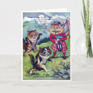 Cartão De Agradecimento Gatos da Escócia - Louis Wain