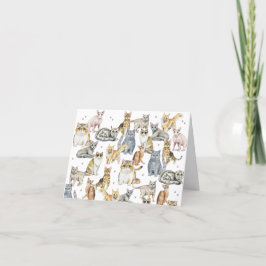 Cartão De Agradecimento Gatos Gatos