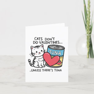 Cartão De Agradecimento Gatos não fazem Namorados... Kitten ama atum