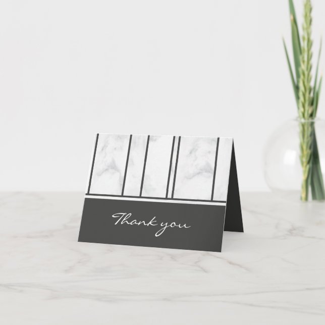 Cartão De Agradecimento Gay Wedding Marble ı Thank you Card (Frente)