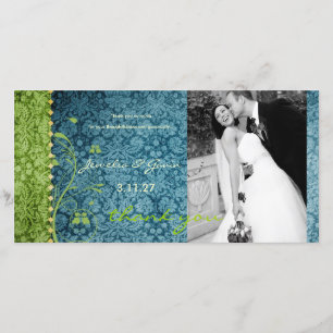 Cartão De Agradecimento GC   Bejewelt Turquoise & Green Obrigado
