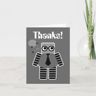 Cartão De Agradecimento Geek Robot Thank You Cards