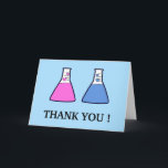 Cartão De Agradecimento Geek Science Beaker Hearts Chá de fraldas Obrigado<br><div class="desc">Geek Science Beaker com Chá de fraldas de coração Obrigado Cartões

Versão do Blue Boy

Personalizar.  Dentro vazio</div>